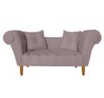 Namoradeira Recamier Sofá Decorativo 02 Lugares Dubai Suede Rose - INCASA DECOR