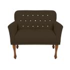 Namoradeira Sofá Estofada Para Salão de Beleza Anitta Suede Marrom DL Decor - Doce Lar Decorações