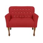 Namoradeira Sofá Estofada Para Salão de Beleza Anitta Suede Vermelho DL Decor - Doce Lar Decorações