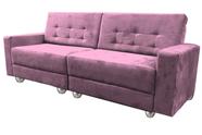 Namoradeira Sofa Lilian 2,40 C/ Duas Almofadas Rosa - BEATRIZ DECOR