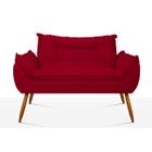 Namoradeira Sofá Opala de Luxo para Sala Vermelho - Platinum Decor