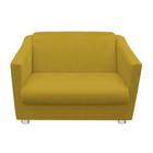 Namoradeira Tilla Decorativa 2 Lugares Suede Amarelo - Neros Interiores