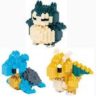 Nanoblock - Pacote de 3 Conjuntos - Laplace, Dragonite (Kairyu) e Snorlax (Kabigon) - Personagens Pokémon Ajustáveis (Importação do Japão)