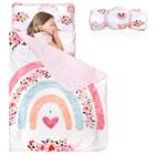 Nap Mat Pea Pod Kids Rainbow Floral para meninas de 3 a 7 anos