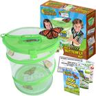 Nature Bound Butterfly Growing Habitat Kit - Com voucher de desconto para resgatar lagartas vivas para uso doméstico ou escolar - Gaiola Pop-Up Verde 12 polegadas de altura - para meninos e meninas idade 5+