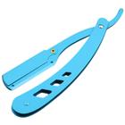Navalha Navalhete De Barbear Aço Inox C/ 2 Travas Azul