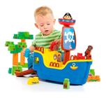 Navio Pirata Blocos De Montar Brinquedo Educativo Baby Land 8002