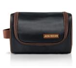 Necessaire com Alça Lateral Masculina Preto/Marrom