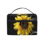 Necessaire de Viagem Senya com Zíper - Porta-Cosméticos com Design de Girassol