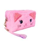 Necessaire Estojo Porta Objetos Pelúcia Prime Gatinho Rosa - Lívon