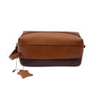 Necessaire Masculina Brown Com Alça Em Couro