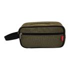 Necessaire Masculina Vintage Verde Militar Old School Organizador Mala Viagem