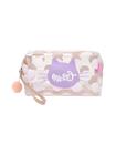 Necessaire Qualis Transparente Gatinho Pompom Ns2105 - Rose