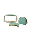 Necessaire Qualis Trasparente Kit 3 Em 1 Ns2049 - Verde