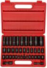 NEIKO 02443A 3/8" e 1/2" Drive Master Impact Socket Set  38 peças  Tamanhos PADRÃO SAE (Polegada) e Métrica (mm) abaixo de   de kit profundo e raso  de aço Cr-V Inclui soquetes duométricos