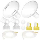 Nenesupply Pump Peças 24mm Compatível com medela bomba em estilo Kit de substituição de bomba de mama para peças da bomba medela substituir medela flange e medela personalfit conector válvula de membrana tubulação