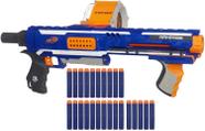 Nerf Rampage N-Strike Elite Toy Blaster com 25 Dardos De Tambor slam fogo e 25 dardos oficiais de espuma de elite para crianças, adolescentes e adultos (exclusivo da Amazon)
