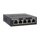 Netgear 5 portas Gigabit Ethernet Unmanaged Switch (GS305) - Home Network Hub, Office Ethernet Splitter, Plug-and-Play, Fanless Metal Housing, Desktop ou Wall Mount