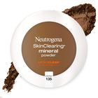 Neutrogena SkinClearing Mineral Acne-Concealing Preceded Powder Compact, Shine-Free & Oil-Absorge Makeup with Salicylic Acid to Cover, Treat, & Prevent Breakouts, Chestnut 135,.38 oz