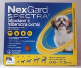 NexGard Spectra p/ cães 3,6 a 7,5 kg p/ pulga/carrapato/ácaro e verme (c/ 3 tabletes)