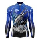 NF08M - Camisa Camiseta Blusa de Pesca Masculina New Fisher Marlin - com proteção UV