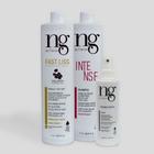 Ng De France Kit Fast Liss Realinhamento Vegano 1000ml + Spray Thermo Protetor Térmico 200ml + Shampoo Hidrante Intense 1000ml
