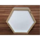 Nicho Colmeia Hexagonal Com Fundo 4 Unidades Quarto Infantil