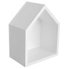 Nicho de Parede Decorativo Casinha Quarto Bebê MDF 32cm x 25cm x 16cm - Branco