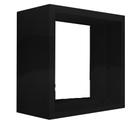 Nicho Decorativo 25x25x15 Cm Em Mdf Preto F031