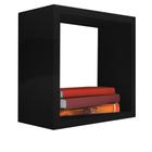 nicho decorativo 45x45x15 cm preto Hub18