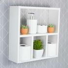 Nicho Decorativo Organizador para Banheiro Branco 40cm Nancy