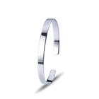 Nicho Joias S925 Sterling Silver Glossy Bracelet, Plain