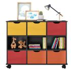 Nicho Organizador 6 Gavetas Preto Colors - Qmovi