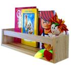Nicho Organizador Livros Brinquedos Quarto Infantil MDF 55cm Marrom