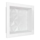 Nicho Para Banheiro 30x30 Mármore Sintético Cozimax Branco Textura