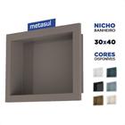 Nicho Para Banheiro Box Cozinha Embutir Parede 30x40 Metasul