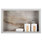 Nicho Para Banheiro Em Porcelanato Polido Porta Shampoo Sabonete Organizador (Pietra 50) - Incompany