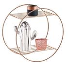 Nicho Prateleira Em Metal Organizador Decora Rose Gold Arthi 30 Cm