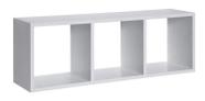 Nicho Triplo Retangular Mdf Branco 85x24x22cm - Compmovel