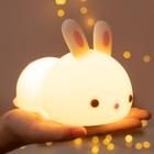 Night Light One Fire Bunny para crianças, 16 cores, recarregável