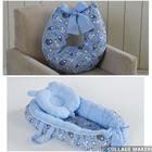 Ninho redutor de bebê + almofada p/ amamentação 100 algodão