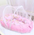 Ninho Redutor de Berço para Bebê com Mosquiteiro Várias Estampas