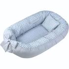 Ninho Redutor de Berço Para Bebe Recem Nascido Capa Removivel com Zíper Com Alça 100% Algodão
