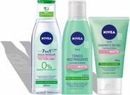 Nivea Efeito Matte Água Micelar 200ml + Tônico Facial 200ml + Sabonete Gel 145g