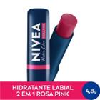 NIVEA Hidratante Labial 2 em 1 Hidra Color Rosa Pink 4,8g