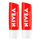 NIVEA Kit com 2 Unidades Hidratante Labial Morango Shine 4,8g