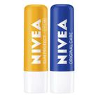 NIVEA Kit Protetor Solar Labial Hidratante Sun Protect FPS30 + Protetor Labial Original Care