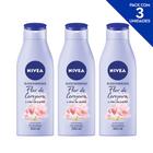 NIVEA Óleos Essenciais Flor de Cerejeira e Óleo de Jojoba Maciez e Brilho 200 ml - 3 unidades