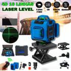 Nível Laser 16 Linhas 4D Profissional Controle Remoto Verde Autonivelante Bateria Recarregável Maleta + Acessorios - Exbom