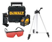 Nivel laser dewalt 15m dw088k completo + tripé + oculos